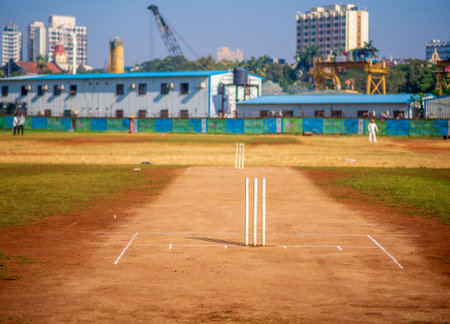 Cricket Stumps at cricket ground