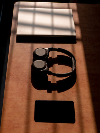 Office at home with IT equipments and online communications. Working from home and remote access...