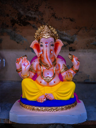 Lord Ganesh statue ready for upcoming festival. Covid-19 dampens festive spirit among idol makers...