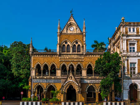 MUMBAI, INDIA - November 26, 2021 : The David Sassoon Library and Reading Room, the first building to come up at the southern end of the Esplanade, has since its completion in 1870, been a landmarkのeditorial素材
