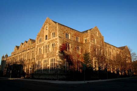 historic building in university of michigan campus ann arborの写真素材