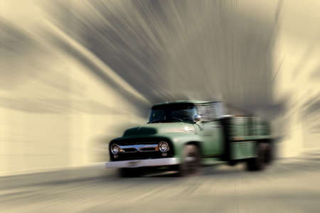 Old Truck Motion Blurの写真素材