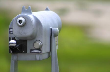grey telescope with shallow depth of fieldの写真素材