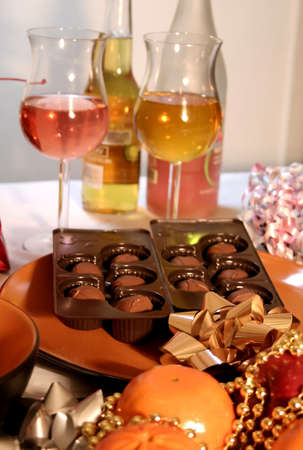 christmas new year and birth day party wishesの写真素材