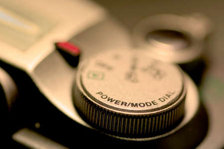 Extreme close up shot of camera dialの写真素材