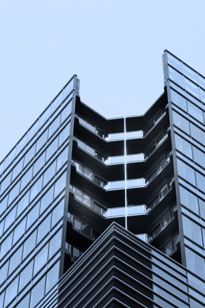 An abstract of Modern building in blue colur