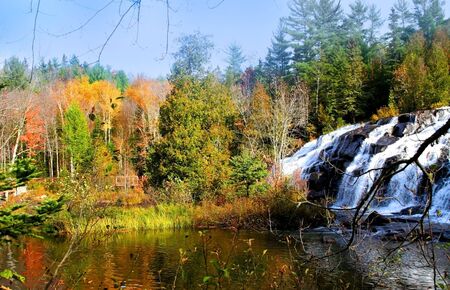 Bond water falls in Michigan's upper peninsulaの写真素材