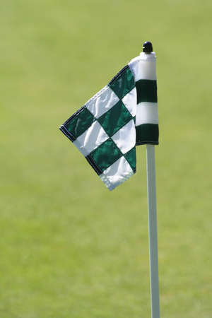Flag On The lawn at the Golf courseの写真素材