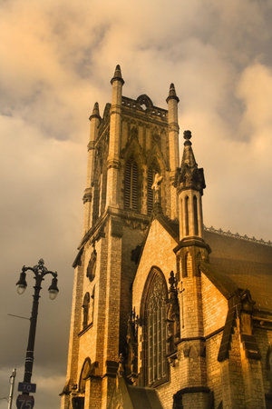 church in sepia colour tone ancient architecture