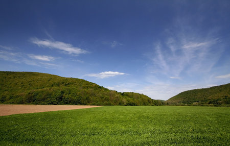 Scenic rural landscape on route 6 Pensylvania state