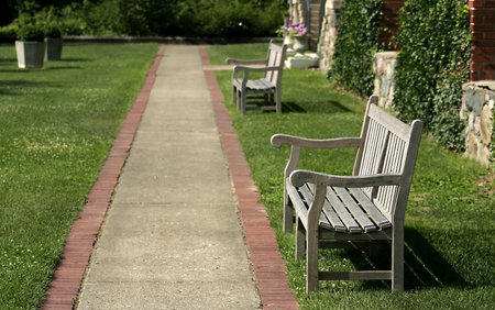 Benches And Walkway