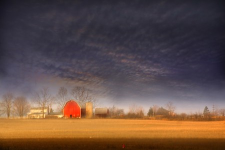 Scenic Farm Landscapeの写真素材