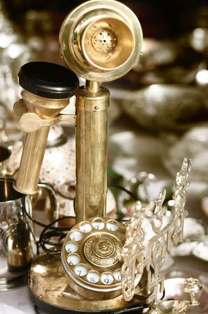 Golden Antique Phoneの写真素材