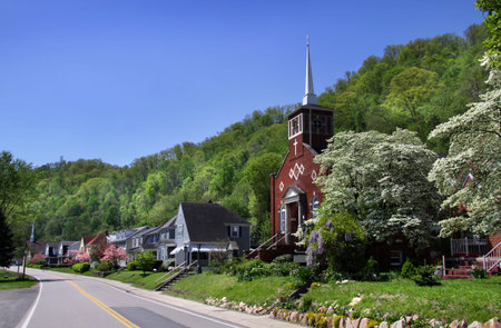 Scenic Village Landscapeの写真素材