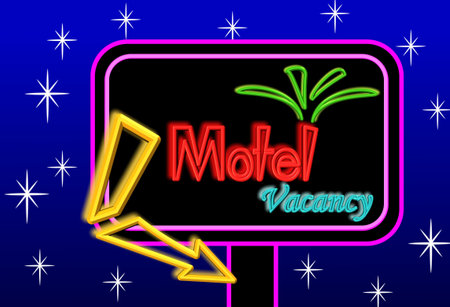Motel sign boardの写真素材