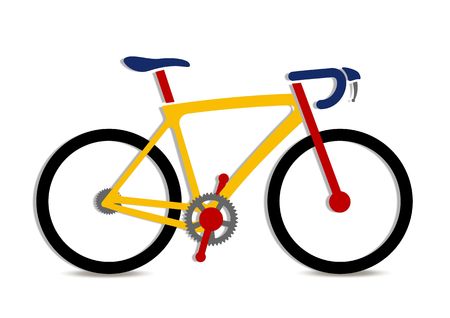 An illustration of colorful bikeの写真素材
