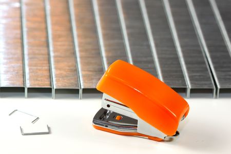 Staples and small staplerの写真素材