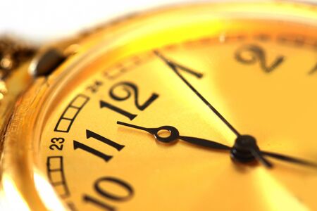 antique golden hand watchの写真素材