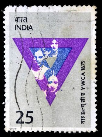 INDIA - CIRCA 1975: A stamp printed in India (present time India) shows YWCA, circa 1975の写真素材