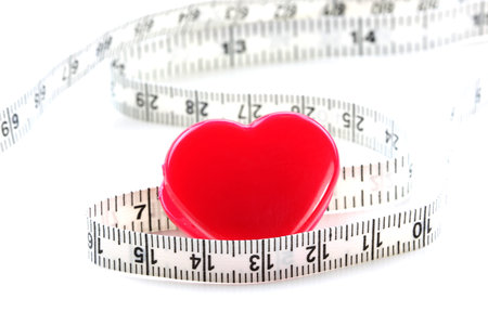 Concept of measuring amount of love with Tape の写真素材