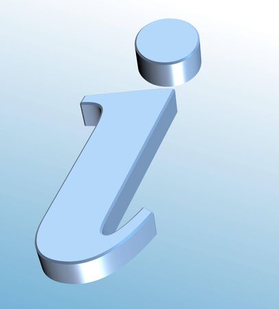 An illustration of 3d shiny  information icon in blue colorの写真素材