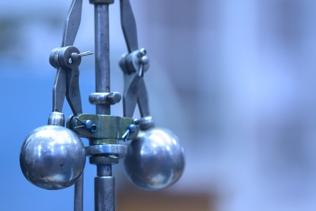 Close up shot of gyroscope pendulumsの写真素材