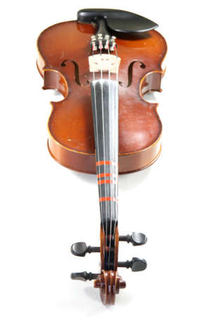 violin isolated on white backgroundの写真素材