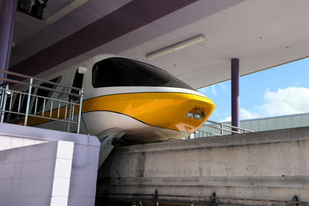 Front end of elevated light trainの写真素材