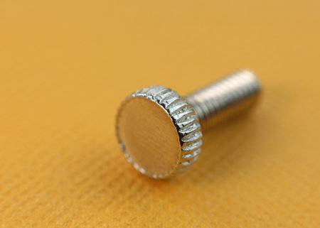 Extremely close up shot of small screw