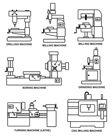 An illustration of set of machine toolsの写真素材