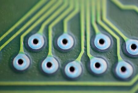 Extreme close up shot of circuit board の写真素材