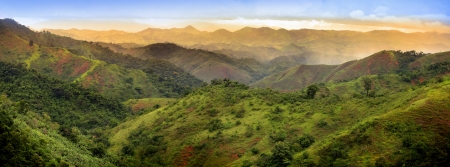 Panoramic view of mountains in Brazilの写真素材