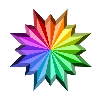 An illustration of colorful star shaped iconの写真素材
