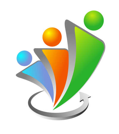 An illustration of colorful social media iconの写真素材