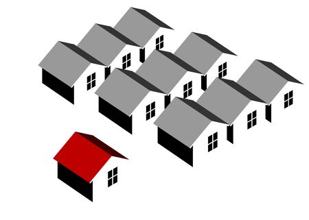 Unique home conceptのイラスト素材