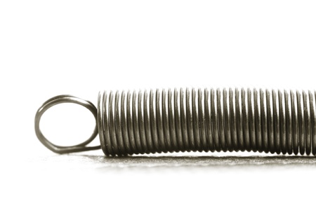 Extreme closeup shot of small steel springの写真素材