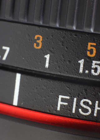 Fish eye lens rings macro shotの写真素材