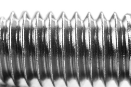 Extreme close up shot of screw thread