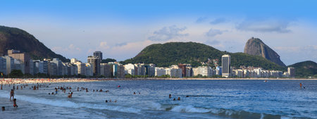 Rio De Janeiro  - Jan 19  Copcabana beach on January 19, 2013 Rio de Janeiro, Copacabana Beach plays host to millions of revellers during the annual New Year s Eve celebrations and, in most years, has been the official venue of the FIFA Beach Soccer Worldのeditorial素材