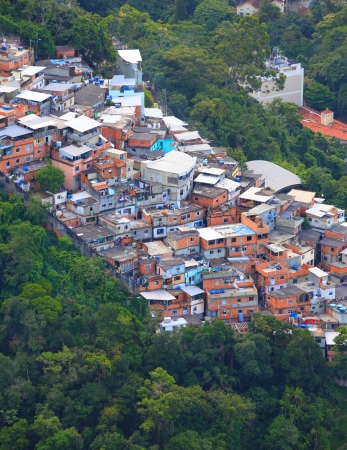 Favela in the middle of Rio de Janerio cityの写真素材