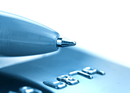Pen over credit card