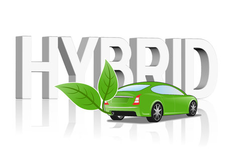 An illustration of Hybrid vehicle conceptの写真素材