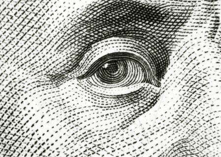 Eye of Benjamin Franklinの写真素材