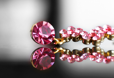 Pink gem jewelleryの写真素材