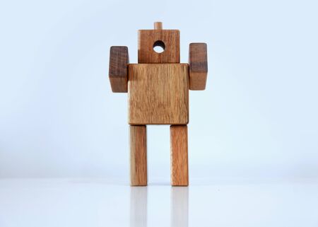 Wooden man figureの写真素材