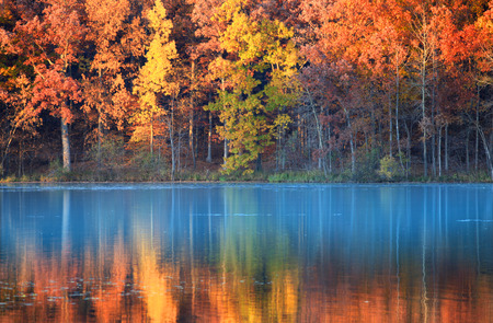 autumn reflectionsの写真素材
