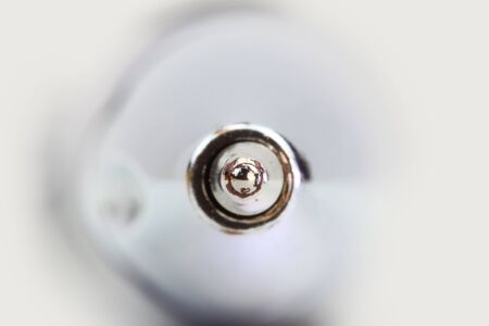 Extreme close up shot of ball point penの写真素材