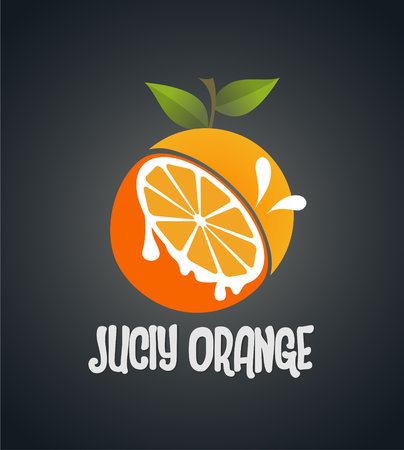 An illustration of Juicy orange iconのイラスト素材