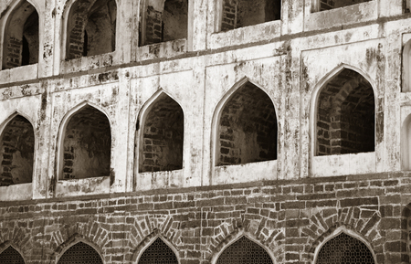 Architecture of historic Golconda fort in Hyderabad ,Indiaの写真素材