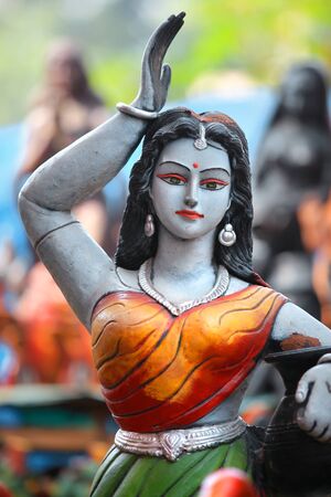 Beautiful Indian woman statueの写真素材